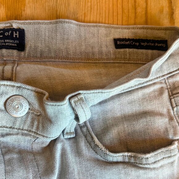 Citizens of Humanity Rocket Crop High Rise Skinny Jeans Gray Wash Size 27 - Picture 4 of 8